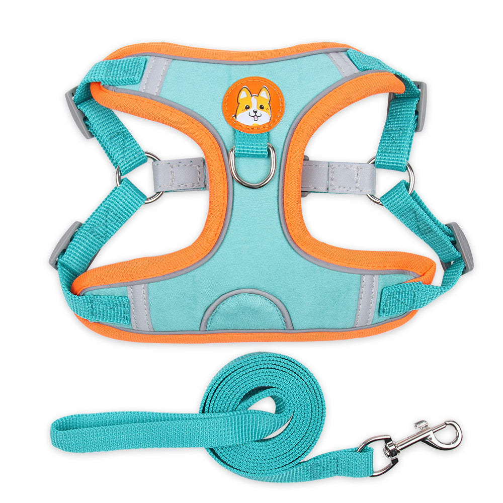 Reflective Dog Harness Soft Mesh Chest Strap