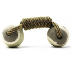Cotton Rope Tennisball Dumbbell Dog Chew Toy