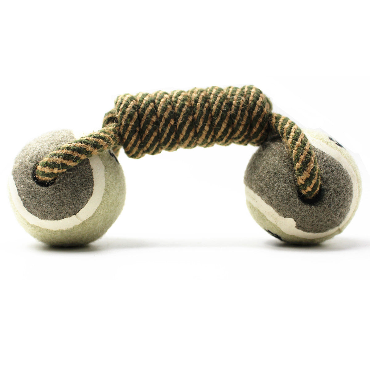 Cotton Rope Tennisball Dumbbell Dog Chew Toy