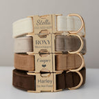 Multiple Color Velvet Dog Collar