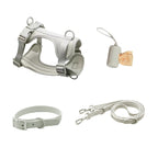 4pc Set: Waterproof Dog Chest Harness Leash and Waste Bag Dispenser