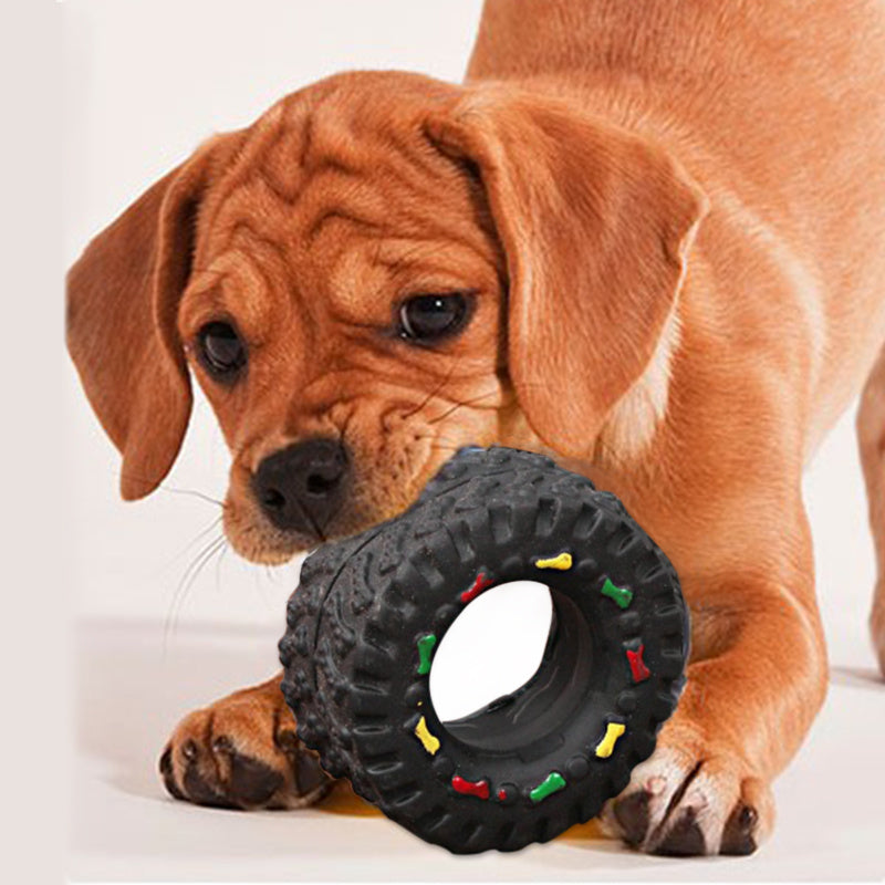 Rubber Tire Audible Dog Toy