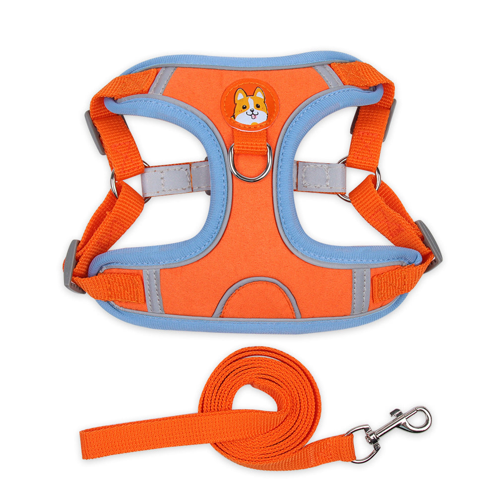 Reflective Dog Harness Soft Mesh Chest Strap