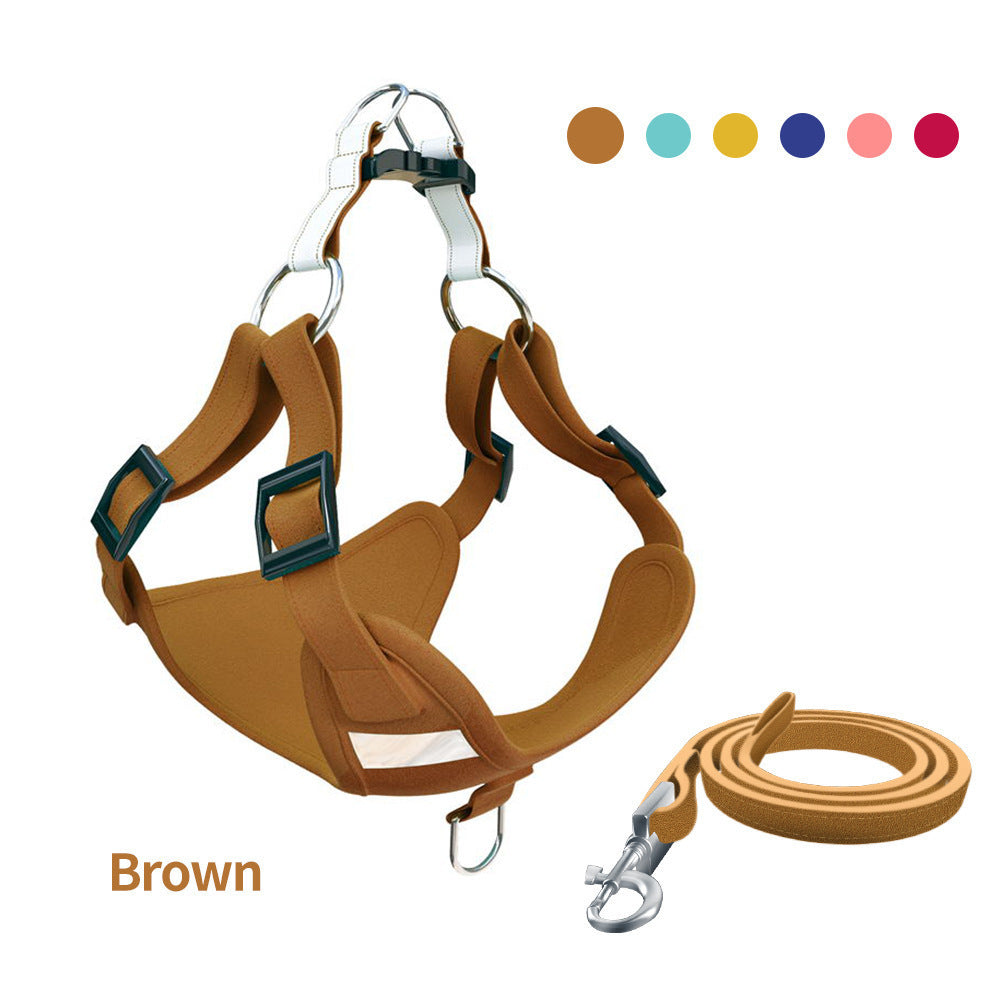Dog Harness Reflective Dog Leash Vest Type Harness Set