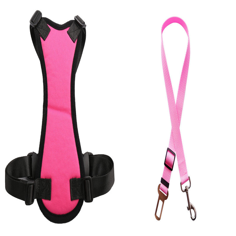 Pet Car Seat Safety Belt and Collar Set