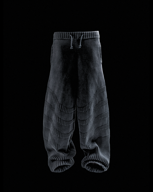 Knit Pants - Black Hover Image