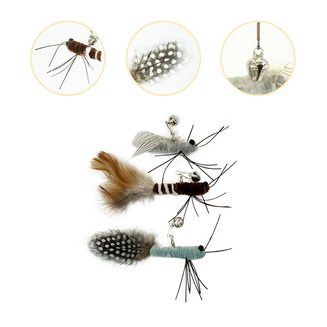Cat Feather Toy Attachments (15 Pcs)