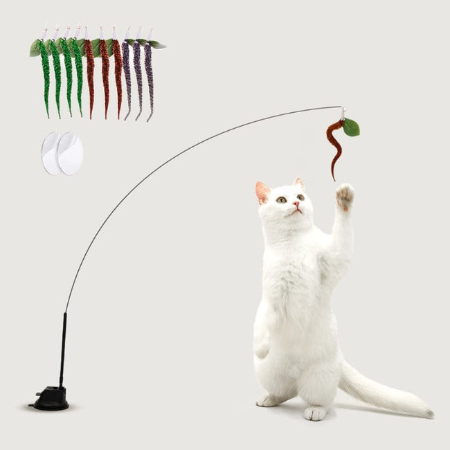 Interactive Worm Simulation Cat Toy Set Hover Image