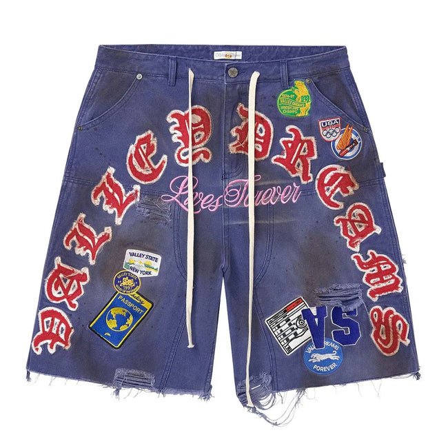 Vale Forever Workshop Jean Shorts Blue Hover Image