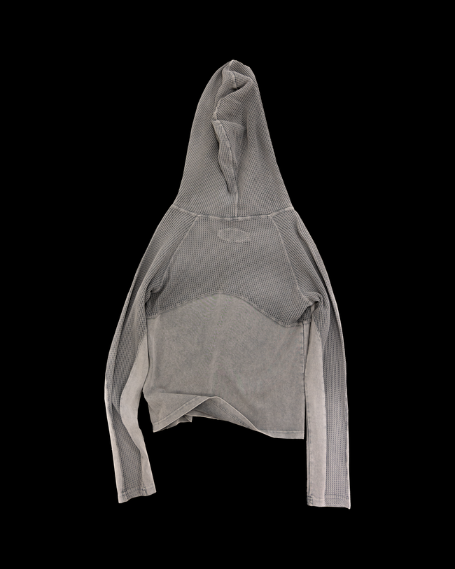 Waffle Knit Longsleeve - Faded Grey Main Image