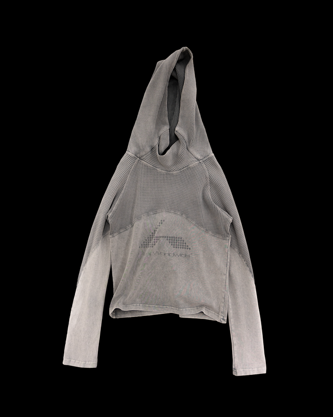 Waffle Knit Longsleeve - Faded Grey Hover Image